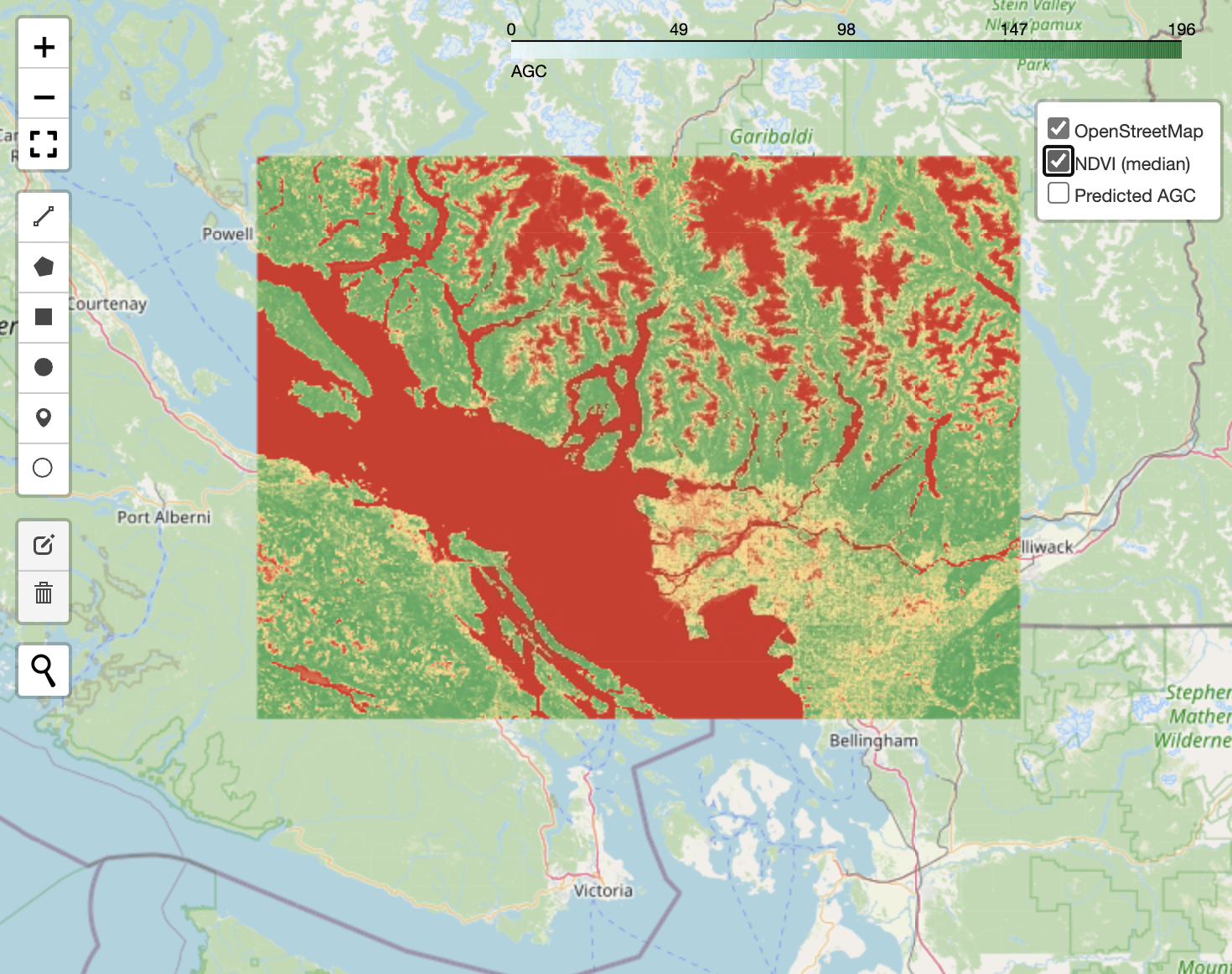 NDVI (median, 2020–2021)